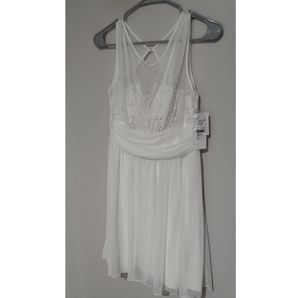 David's Bridal Short White Dress
